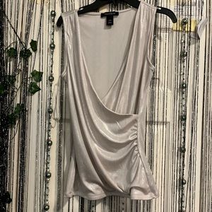 SILVER SPARKLED DRESS TANK TOP